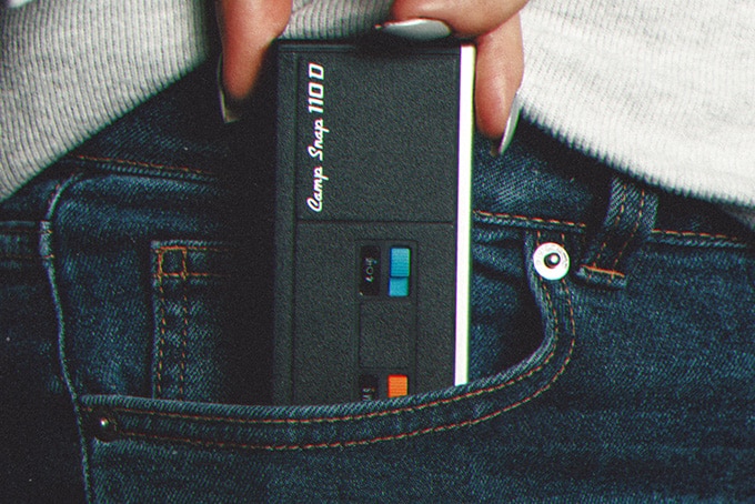 Camp Snap 110D slipping into the front pocket of a pair of jeans