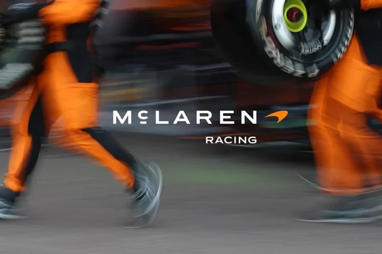 McLaren’s new logo was painted on a garage awning a century ago