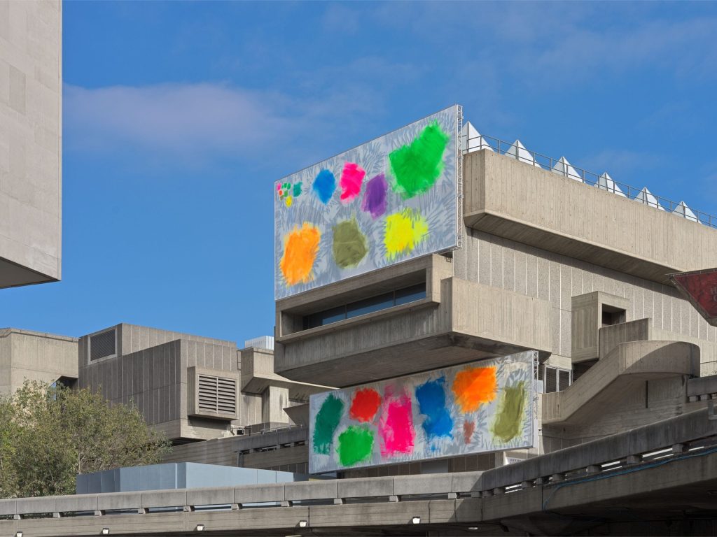 Renée Levi paints the Hayward Gallery’s brutalist facade in fluorescent colour