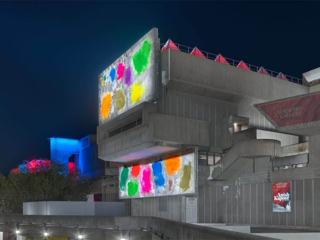 Renée Levi September on the Hayward Gallery at night