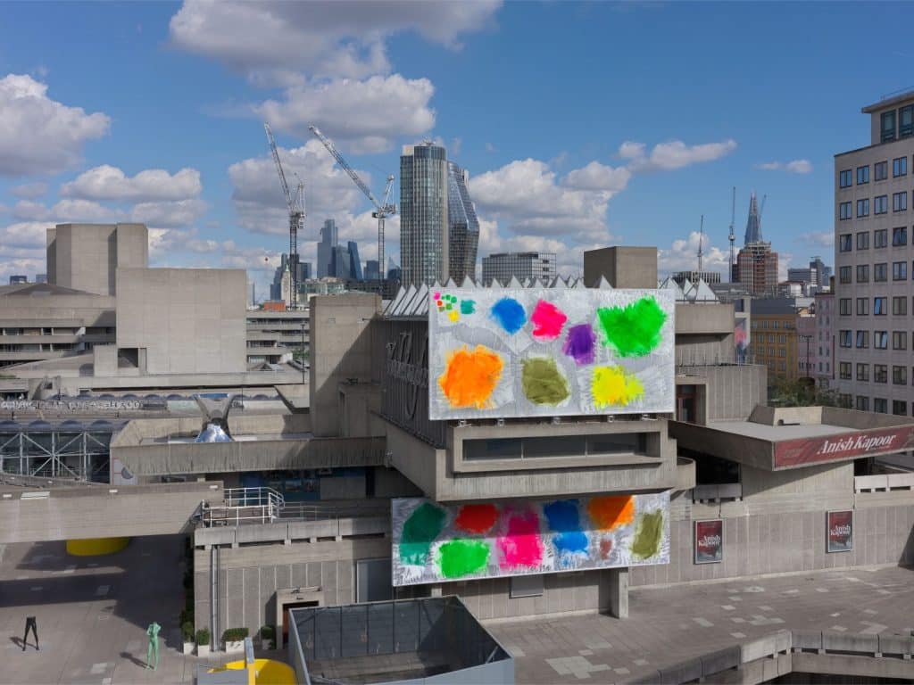 Renée Levi September on the Hayward Gallery with the London skyline behind