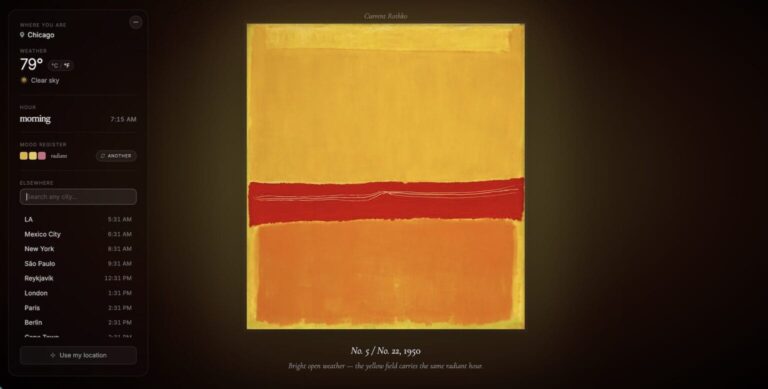 Current Rothko pairs the weather outside with a Mark Rothko painting