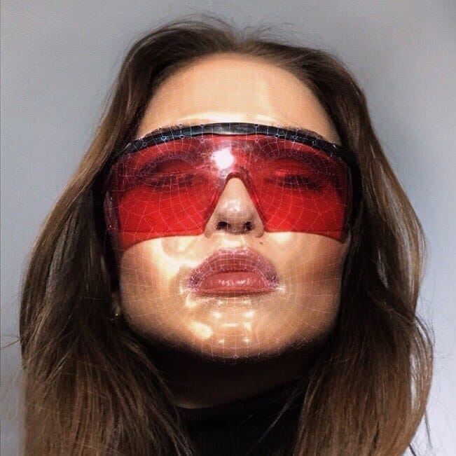 Portrait with an augmented reality filter by Johanna Jaskowska